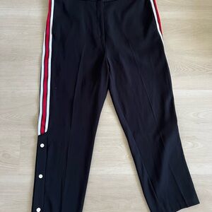 Like New Black TopShop Pants with Stripes Down the Leg